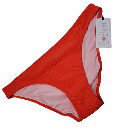 Shade & Shore Diamond Textured Cheeky Swim Bottom NEW Women's Medium - Picture 3 of 9